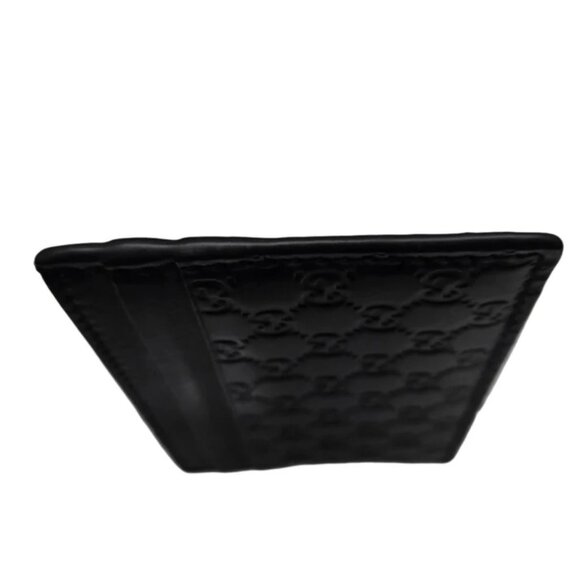GUCCI Black Leather Guccissimo Card Holder - Picture 7 of 12